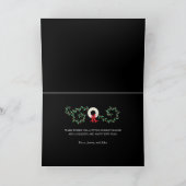 メリー素朴クリスマスリース赤い格子縞の家族 シーズンカード (内部)