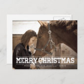 メリー素朴クリスマス写真はがき シーズンポストカード (正面/裏面)