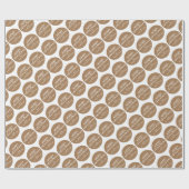 メリー素朴クリスマス名前をカスタムする包装紙 ラッピングペーパー (フラット)