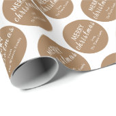 メリー素朴クリスマス名前をカスタムする包装紙 ラッピングペーパー (ロールコーナー)