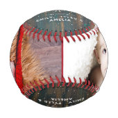 メリー素朴クリスマス家族の写真集 野球ボール (正面)