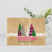 メリー素朴クリスマス家族の木のシーン シーズンカード (スタンド正面)