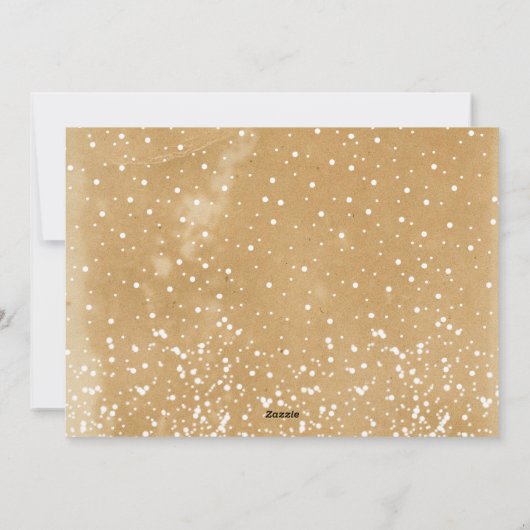 メリー素朴クリスマス家族の木のシーン シーズンカード (裏面)