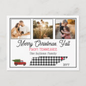 メリー素朴クリスマス東テネシー写真休日 シーズンポストカード (正面)