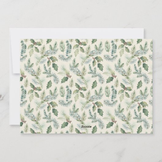 メリー素朴クリスマス植物写真 シーズンカード (裏面)