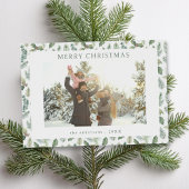 メリー素朴クリスマス植物写真 シーズンカード