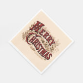 メリー素朴クリスマス紙プレート スタンダードランチョンナプキン (角)