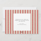 メリー素朴クリスマス農家リネン写真 シーズンカード (裏面)