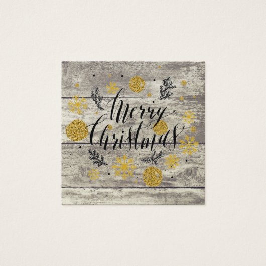 メリー素朴クリスマス金ゴールドギフトカード証明書 (正面)