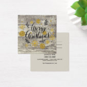 メリー素朴クリスマス金ゴールドギフトカード証明書 (デスク)