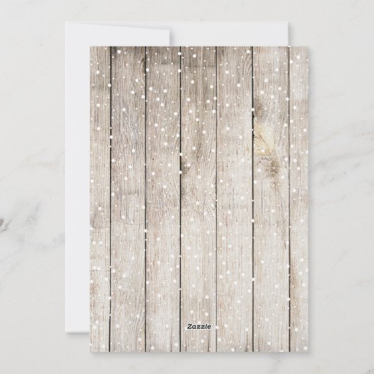 メリー素朴クリスマス3枚の写真は納屋の木をコラージュ シーズンカード (裏面)