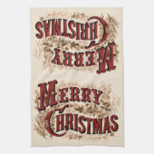 メリー素朴クリスマス キッチンタオル (縦)