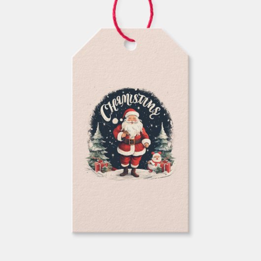 メリー素朴クリスマス&サンタジョーグ ギフトタグ (正面)