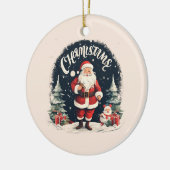 メリー素朴クリスマス&サンタジョーグ セラミックオーナメント (左)