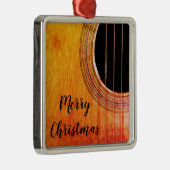 メリー素朴ス・クリスマス・アコースティック・ギター メタルオーナメント (右)