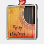 メリー素朴ス・クリスマス・アコースティック・ギター メタルオーナメント (左)