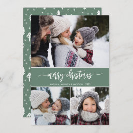メリー素朴モダンクリスマス3枚の写真 シーズンカード