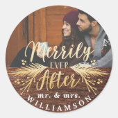 メリー素朴リーにミセス・初めてのクリスマス ラウンドシール (正面)