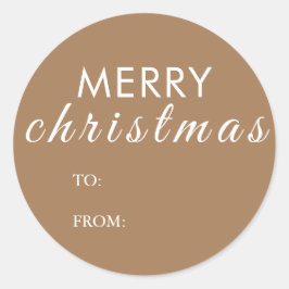 メリー素朴・クリスマス・ギフト名 ラウンドシール