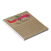 メリー素朴・クリスマス・トラックとソリ ノートパッド (アングル)