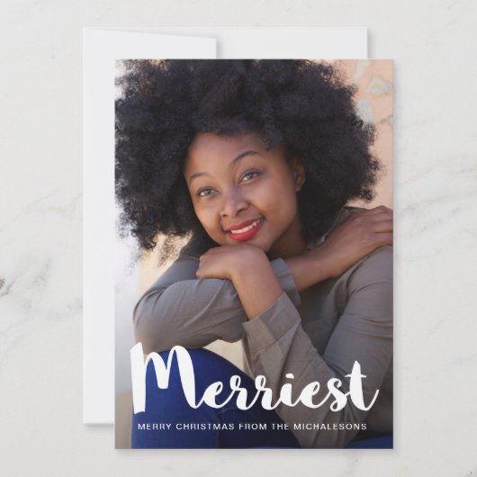 メリー素朴Christmas Green Botanical シーズンカード (正面)