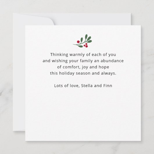 メリー結婚したクリスマスの写真 シーズンカード (裏面)