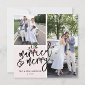 メリー結婚したクリスマスの写真 シーズンカード (正面)