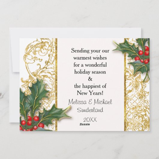 メリー結婚したクリスマスの新婚の横型フォト シーズンカード (裏面)