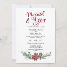 メリー結婚したクリスマスの水の色結婚の 招待状