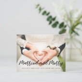 メリー結婚したクリスマスの結婚写真は ポストカード (スタンド正面)