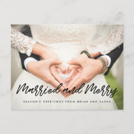 メリー結婚したクリスマスの結婚写真は ポストカード