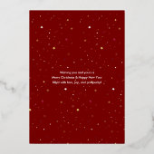 メリー結婚したクリスマスフォイル 箔シーズンカード (裏面)