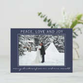 メリー結婚したクリスマス・ホリデー・フォト・カード シーズンカード (スタンド正面)