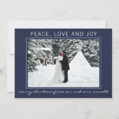 メリー結婚したクリスマス・ホリデー・フォト・カード シーズンカード (正面)