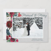 メリー結婚したクリスマス・ホリデー・フローラ・フォト・カード シーズンカード (正面)