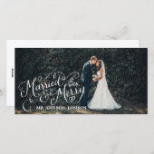 メリー結婚したリーとメリー休日の写真 シーズンカード (正面/裏面)