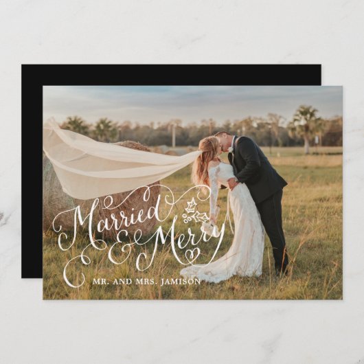 メリー結婚したリーとメリー写真 シーズンカード (正面/裏面)