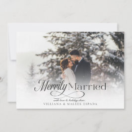 メリー結婚したリーの結婚新しいクリスマスカード 招待状