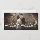 メリー結婚したリー夫妻の初めてのクリスマス写真 シーズンカード (正面)