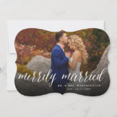 メリー結婚したリー夫妻の初めてのクリスマス写真 シーズンカード (正面)