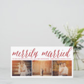 メリー結婚したリー夫妻の初めてのクリスマス3写真 シーズンカード (スタンド正面)