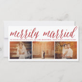 メリー結婚したリー夫妻の初めてのクリスマス3写真 シーズンカード (正面)