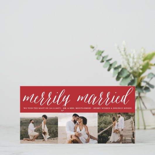 メリー結婚したリー夫妻の初めてのクリスマス3写真 シーズンカード (スタンド正面)