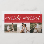 メリー結婚したリー夫妻の初めてのクリスマス3写真 シーズンカード (正面)