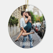 メリー結婚したリー氏ファースト・クリスマス結婚した夫人 セラミックオーナメント (左)