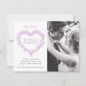 メリー結婚したリー紫のヤドリギのハートクリスマス (正面)