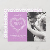 メリー結婚したリー紫のヤドリギのハートクリスマス (正面/裏面)