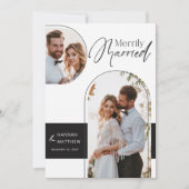 メリー結婚したリー結婚ホリデー白黒 シーズンカード (正面)