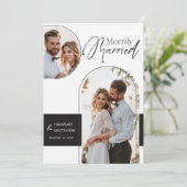 メリー結婚したリー結婚ホリデー白黒 シーズンカード (スタンド正面)