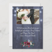 メリー結婚したリー・クリスマス・カップルのフローラ写真 シーズンカード (裏面)